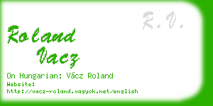 roland vacz business card